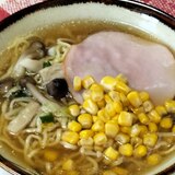 きのこ✤ハム✤バターコーン美味しい♡ラーメンです♪